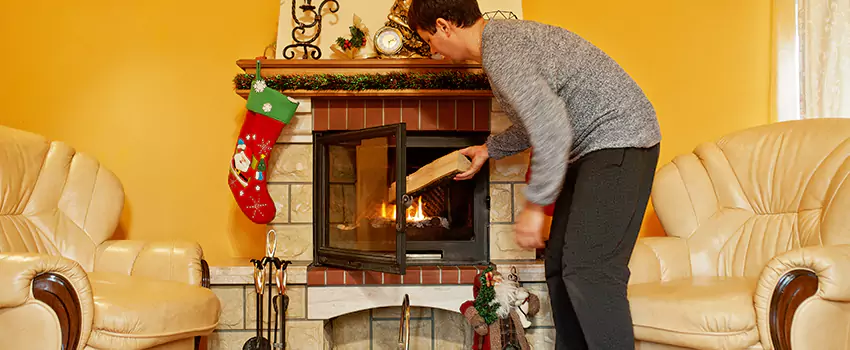 Rusted Metal Fireplace Restoration in Carmichael, California