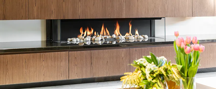 Double-height Fireplace Design Refurbishment in Carmichael, California